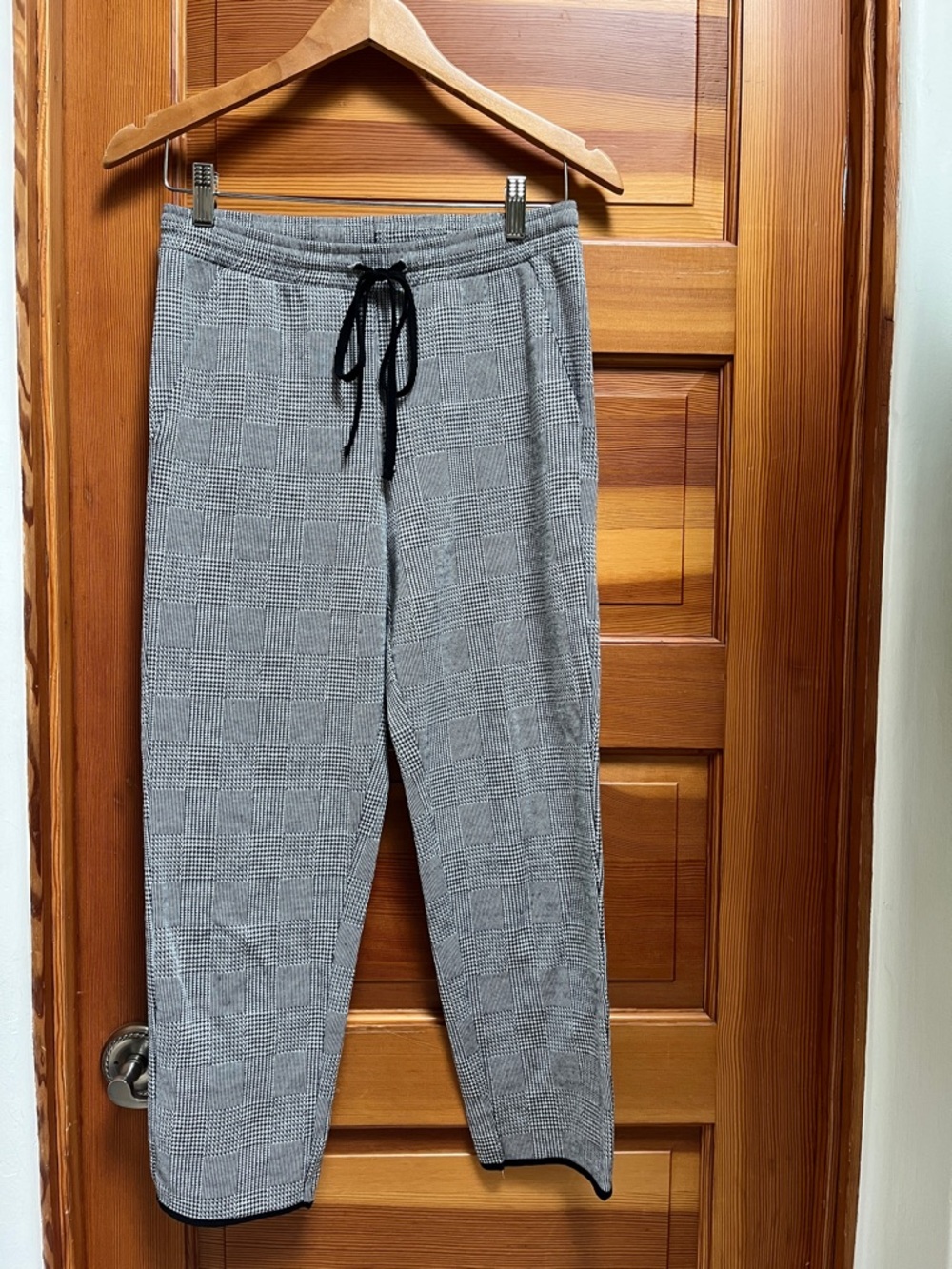 Zara Plaid Drawstring Joggers